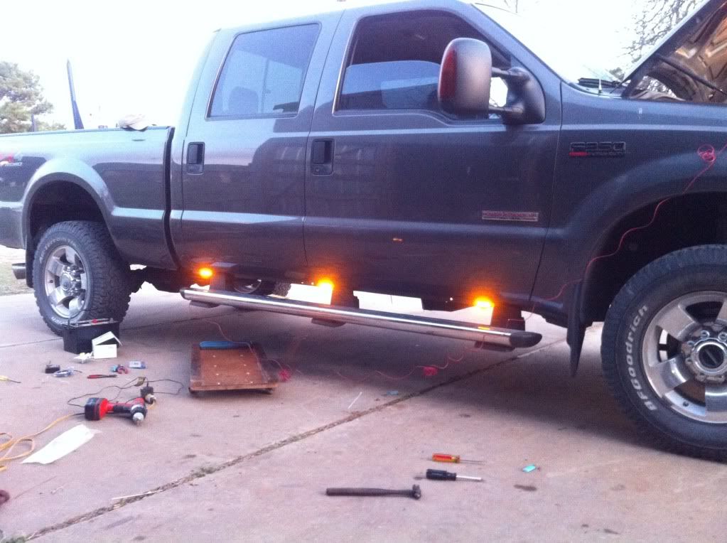 LED Running Board Lights Installed Ford Powerstroke Diesel Forum
